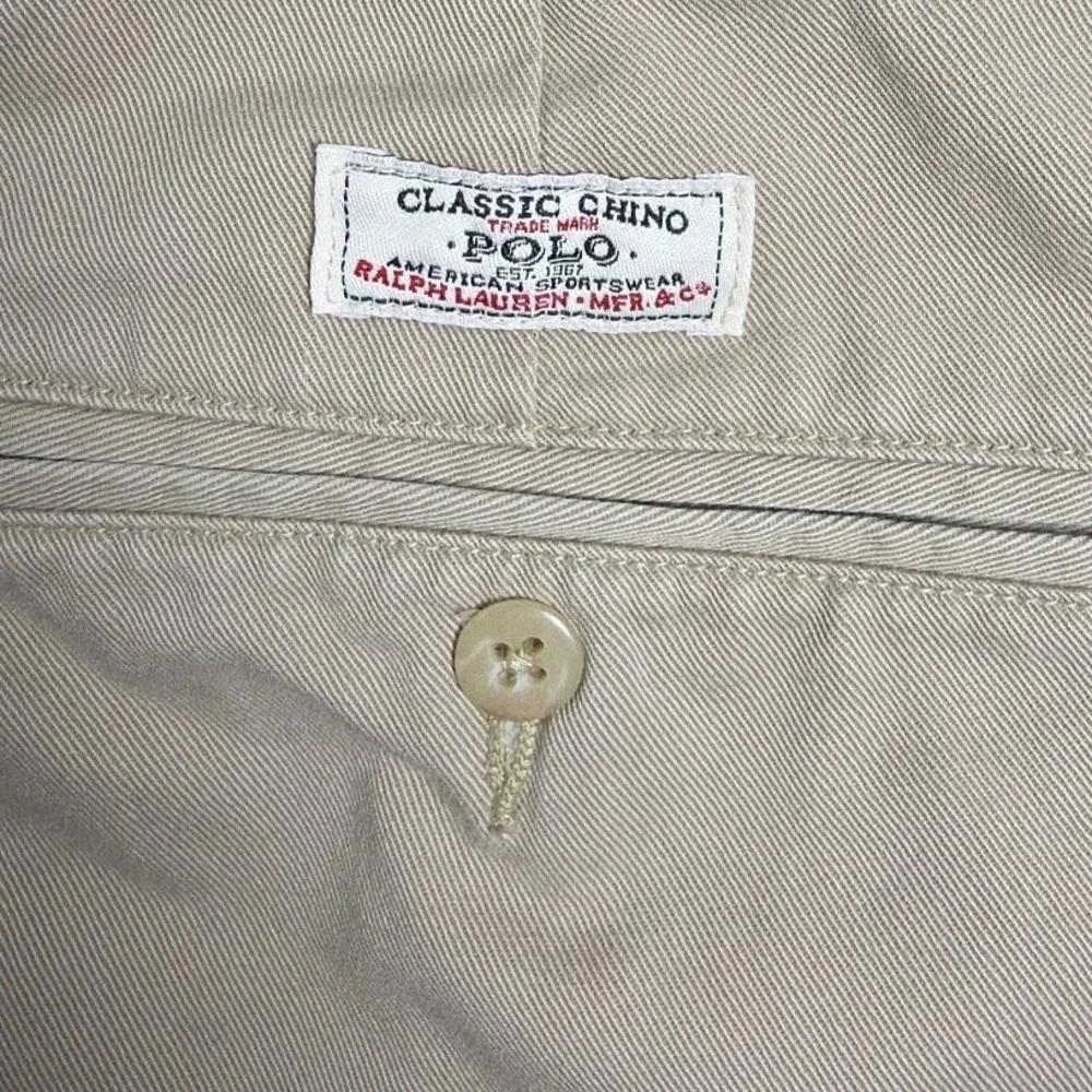 Polo Ralph Lauren Tyler Pleated Chino Shorts BEIGE Men's 50 Vintage Y2K Preppy‎